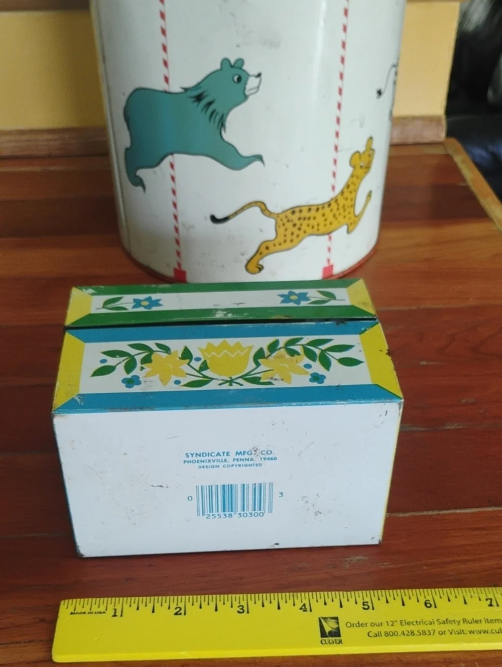 🎁  Metal Recipe Box FLORAL MCM